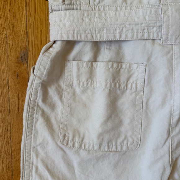 Banana Republic Cream Cotton Tie Waist Jumpsuit - Picture 11 of 12